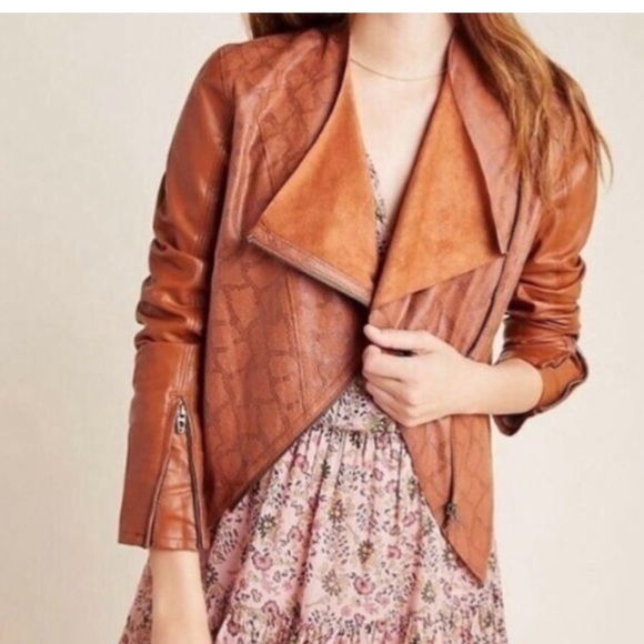 New with tags. Blank NYC caramel snakeskin print jacket - Picture 1 of 5